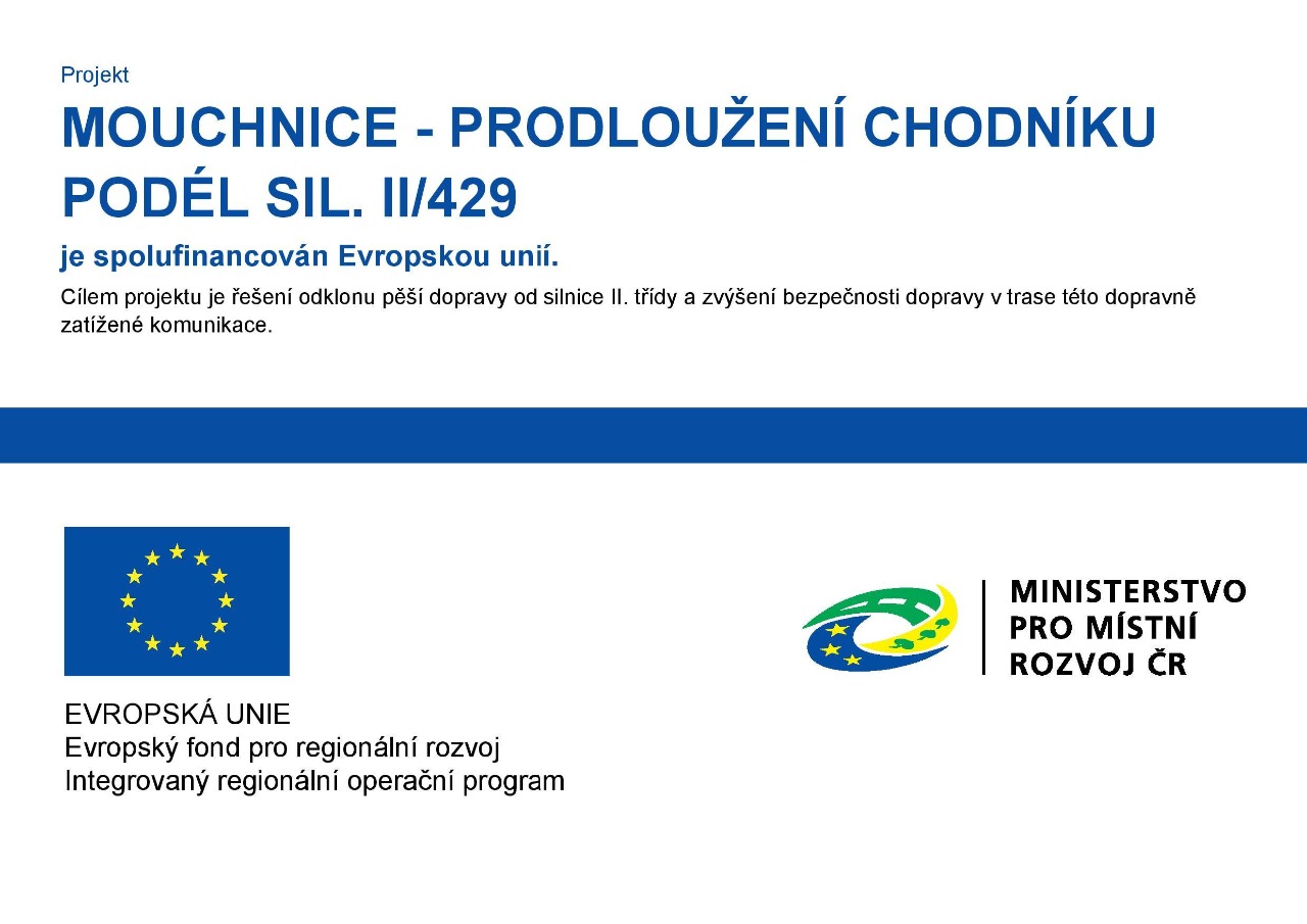 Mouchnice - Prodloužení chodníku